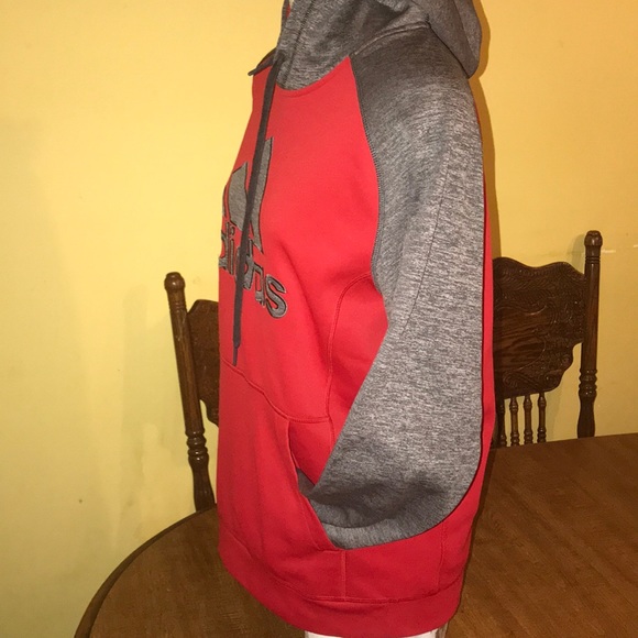 Adidas Jacket size Medium; gray and burgundy - Picture 4 of 10